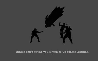 DC humor minimalism ninjas cant catch you if simple playmat gaming mat