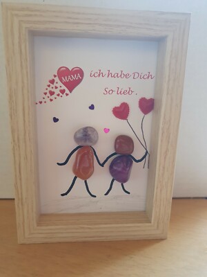 Edelstein Bild ''Mama ich hab Dich so lieb''  Geschenk zum Geburtstag