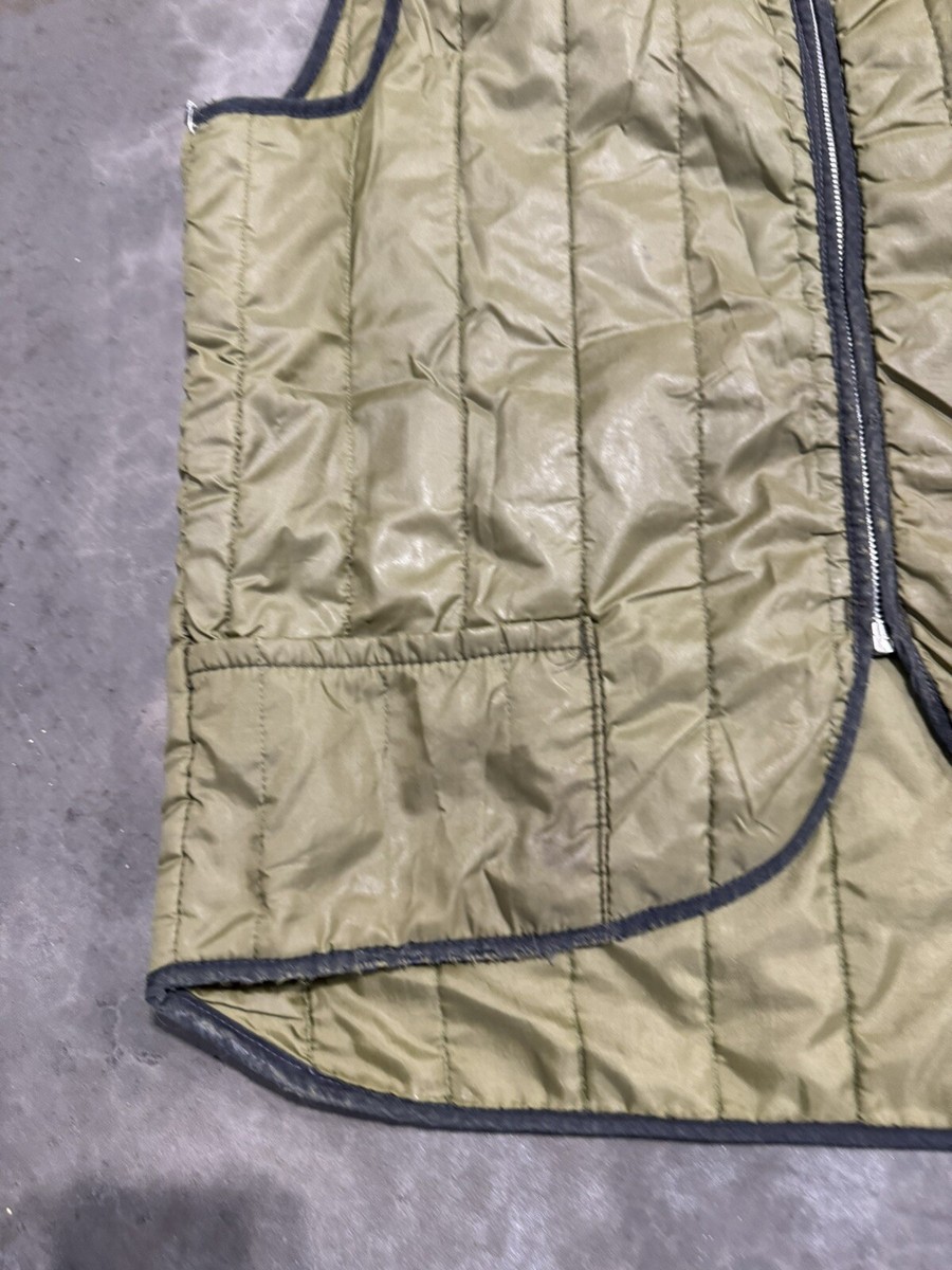 Vintage 70s Sears Work Leisure Army Green Full Zip Insulated