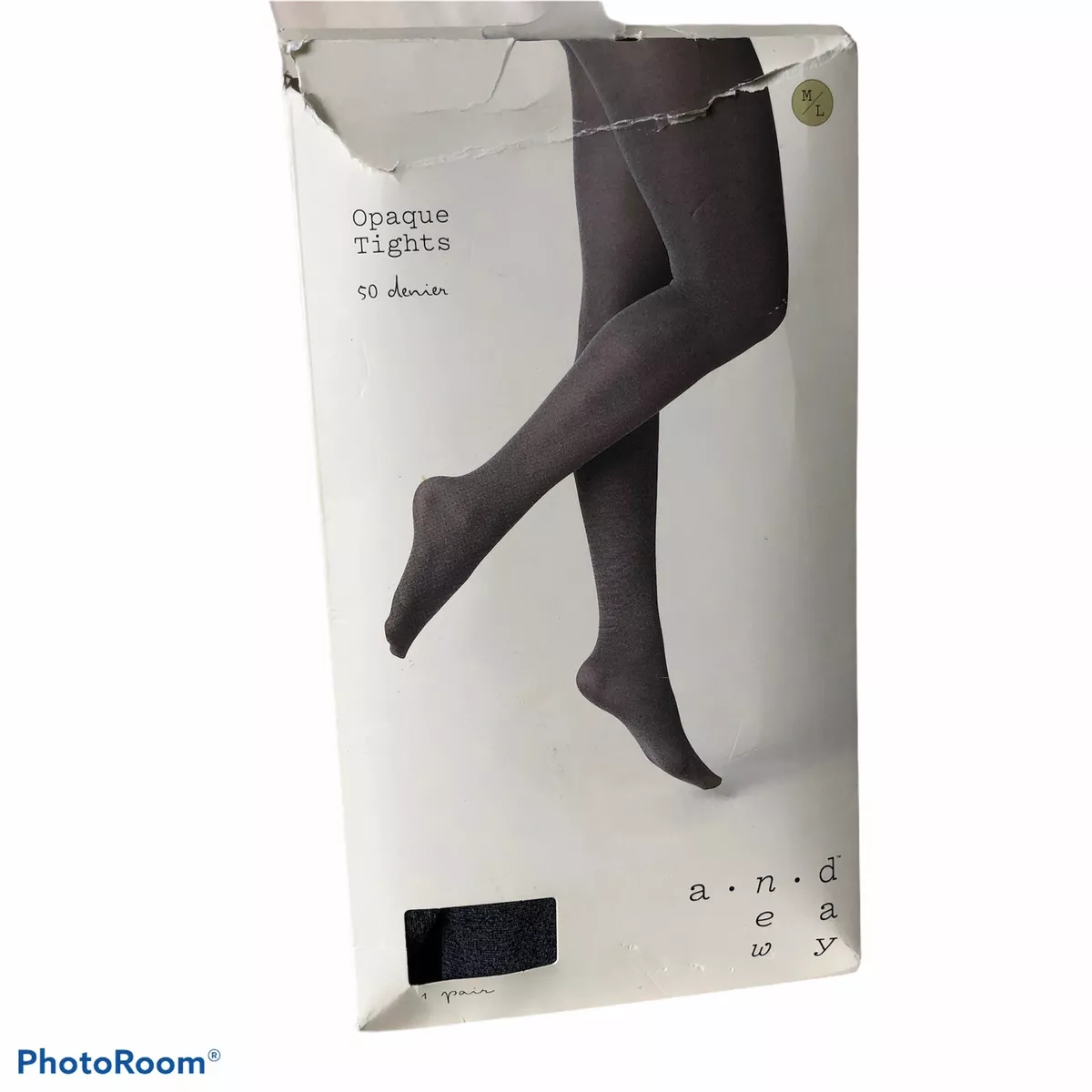 Opaque Tights Target Store Brand Heather Grey Size M/L 150-175 Lbs 4’11”-6’