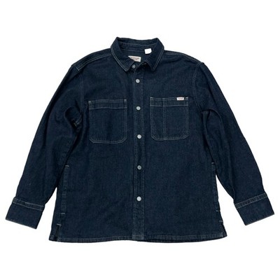 Levis Strauss Signature Mens Blue Denim Utility Shirt Jacket