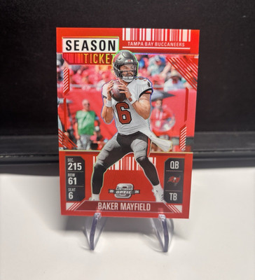 Panini 2024 Contenders Optic Baker Mayfield Season Ticket #52 Red Prizm /199