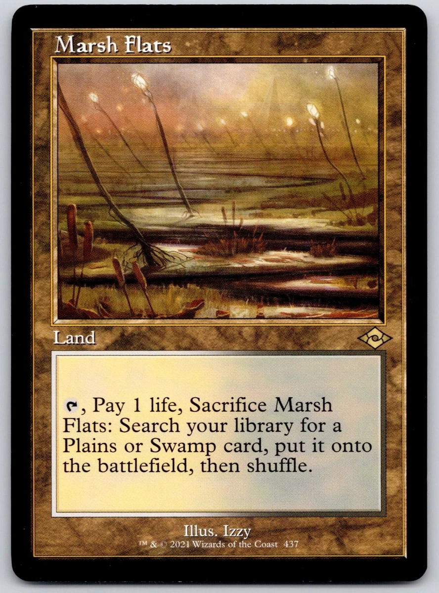 mtg 湿地の干潟　４枚　英語　モダンホライゾン２ Marsh Flats Magic: The Gathering Wizards of the Coast Rare