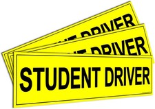Student Driver' Magnet - Bumper Stickers for a New Driver - Car Sign 12 X 3 Pa