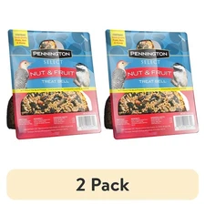 Nut and Fruit Treat Bell for Wild Birds 15 oz Bird Seed Feeder 2 Pack