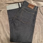 Gustin#17 Selvedge Japanese Super Heavy Denim  Dark Wash Button Straight Sz 33 — photo 1