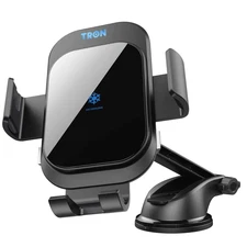 Tron Wireless Car Charger Mount, Auto Clamping  with ice-Cooling Technology,