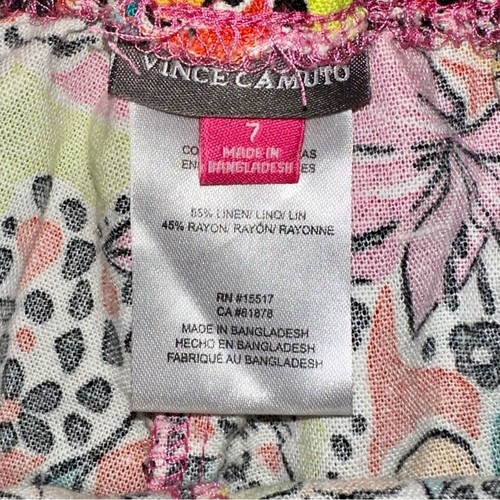 Vince Camuto Girls Linen Blend Tropical Tiger Floral Shorts - Picture 5 of 13