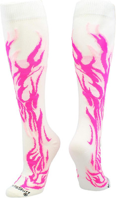 Flame Over-The-Calf Socks for Kids & Youth Sports   Fiery Design, Moisture-Wicki