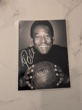 pele signed photo 5x7
