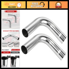 90 Mandrel Bend Exhaust Pipe - 2.5 T304 Stainless Steel Tubing Polished Univ
