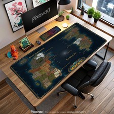 World of Warcraft Azeroth Desk Mat Detailed WoW Map Mouse Pad