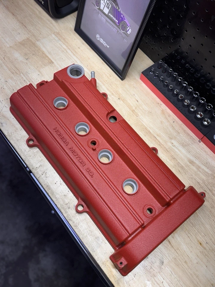 90-01 ACURA INTEGRA CRV B 系列 B18B1 B18 B20 B20B B20Z 气门盖皱红色 — 第 4/4 张图片