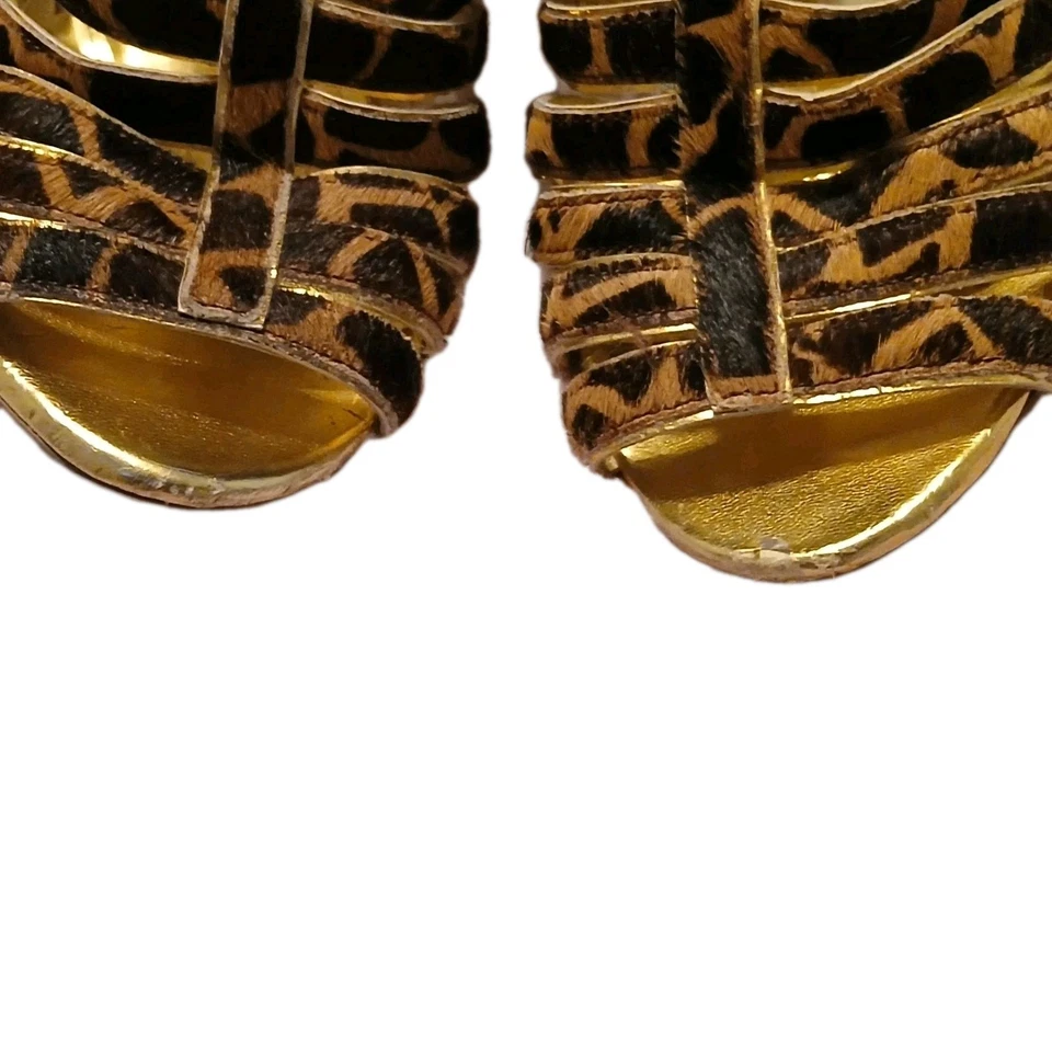 BCBGirlsTM Tacones con Tirantes Estampado Leopardo 8.5 Cono Tacones Cuero Mira Fotos Foto 4 de 4