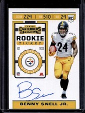 2019 Panini Contenders Rookie Ticket RC Auto Benny Snell Jr #133 Steelers Kings