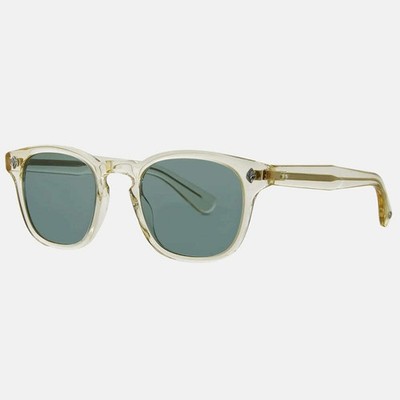 Garrett Leight Ace 47 23 145 PG Pure Glass Semi Flat Blue Smok Sunglasses