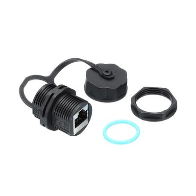 2PCS RJ45 Panel Mount Coupler Bulkhead Ethernet LAN Through Connector