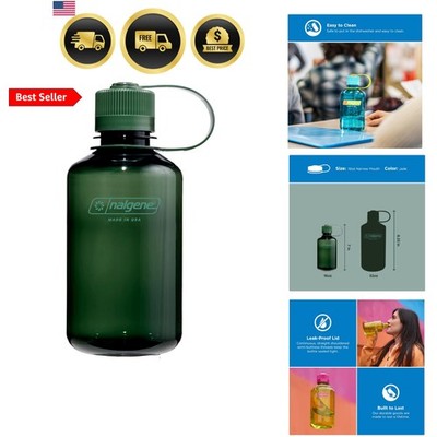 16 oz Narrow Mouth Water Bottle | Slim Cup Holder Size, BPA-Free, Durable & L...