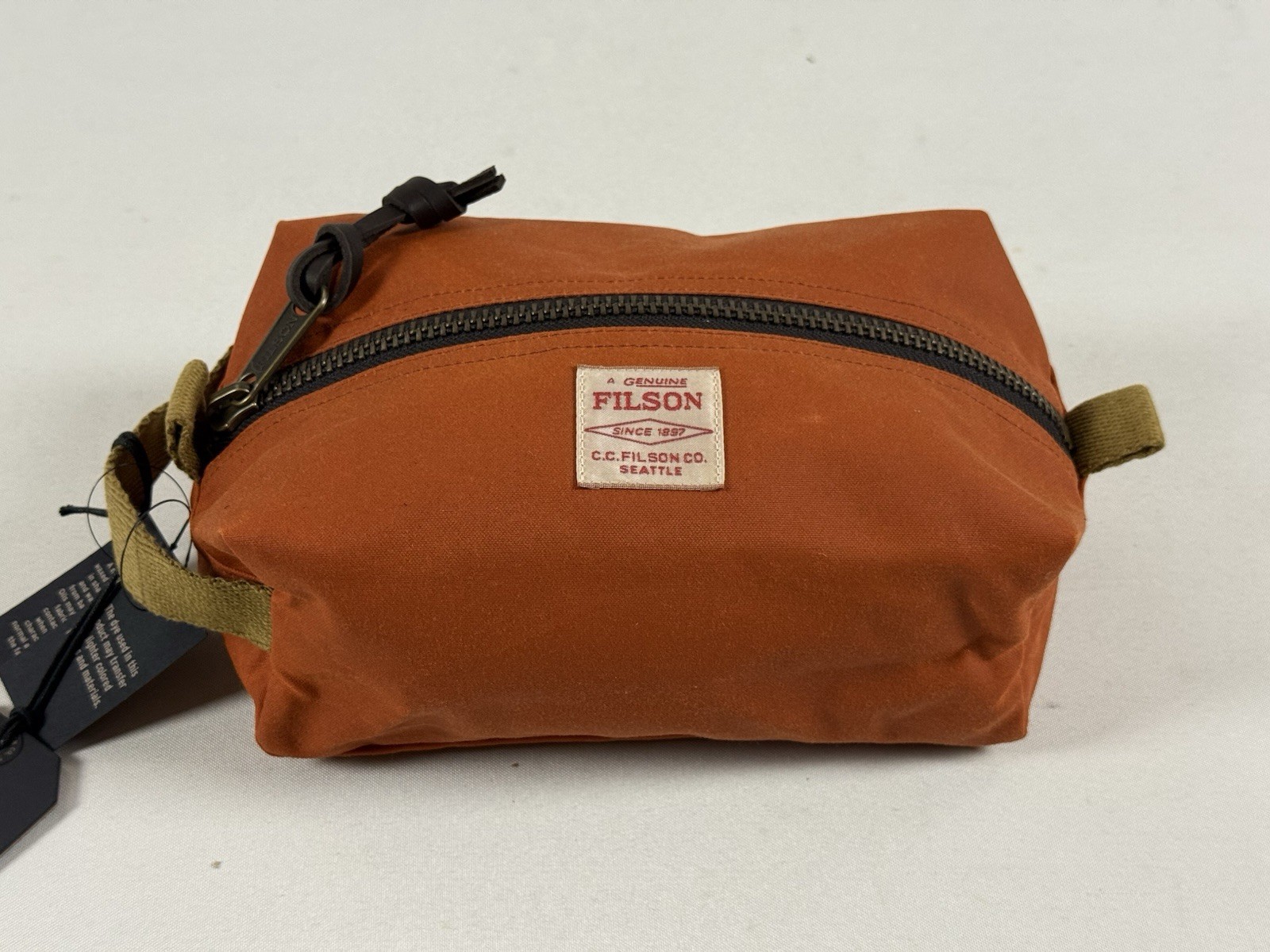 FILSON TIN CLOTH TRAVEL KIT RUST ONE SIZE NWT