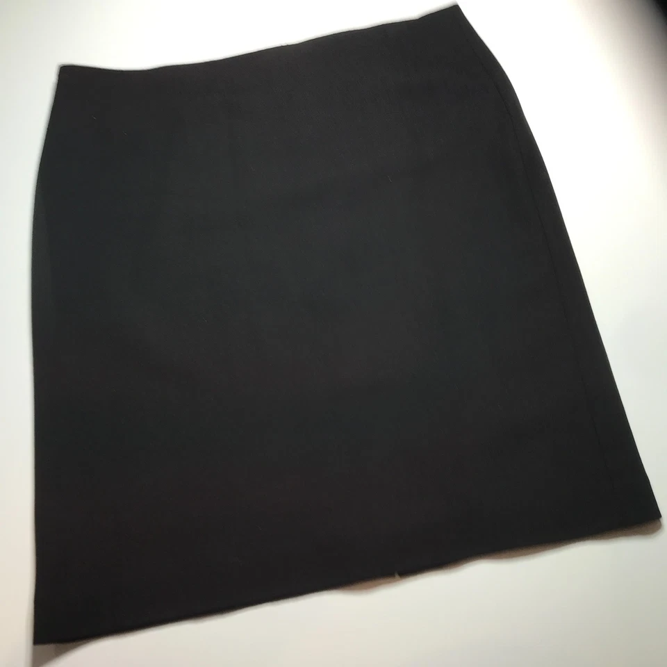 Falda lápiz recta 100 % lana Talbots para mujer en negro falda clásica de carrera 16 Foto 2 de 4