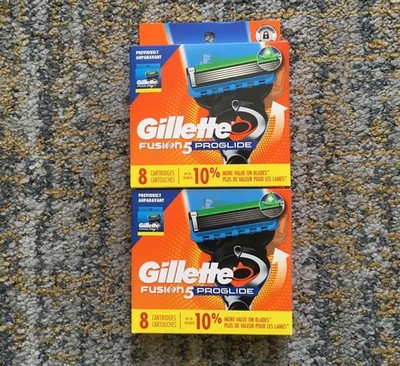 Gillette FUSION 5 PROGLIDE Razor Blades 16 Cartridges Blades 8-Packs Sealed USA