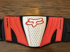 Fox Racing Vintage Motorcycle Kidney Belt - BlackBelt Black & Red Adjustable