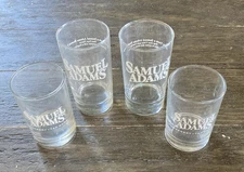 Samuel Adams Beer Tasting Glasses Set of 4. Two 7oz & two 4oz Glasses Brand New!