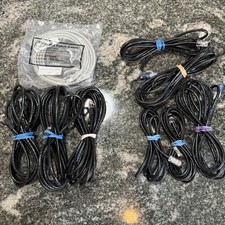 Lot of 9 Used Cat 5e 6 Ethernet Network Patch Cables Cords Various Lengths