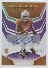 2020 Chronicles Draft Picks Purple Signatures 23/25 Collin Johnson #13 Auto 9r9
