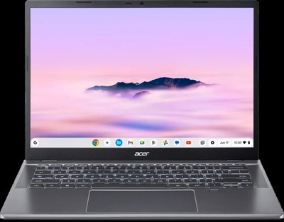 Acer Chromebook Plus 514 Core i3-N305 256GB/16GB Steel Grey ChromeOS Laptop -TOP