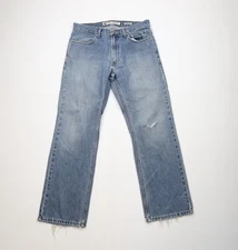 Vintage Harley Davidson Motorcycles Mens 34x32 Distressed Wide Leg Bootcut Jeans