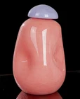 Vintage BIG Murano Art Glass Pop Art Bottle Vase Bon Bon & Stopper Lid & Label