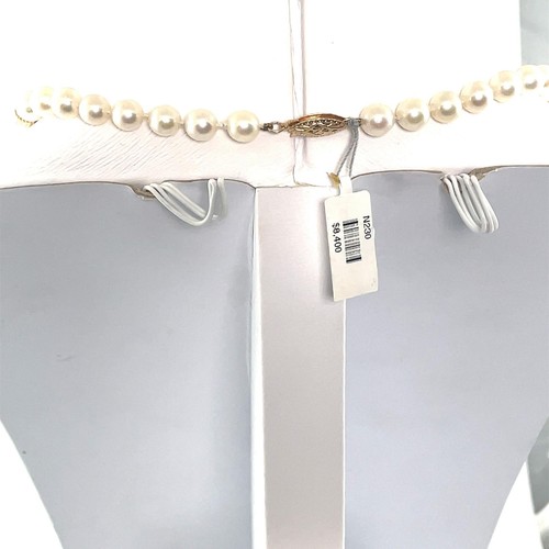 Perlenkette Diamant & Gelbgold Strang - Bild 6 von 6