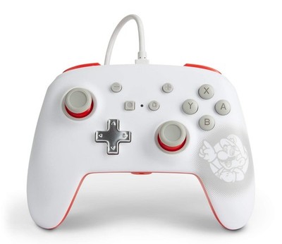 PowerA Enhanced Wired Controller for Nintendo Switch Super Mario White