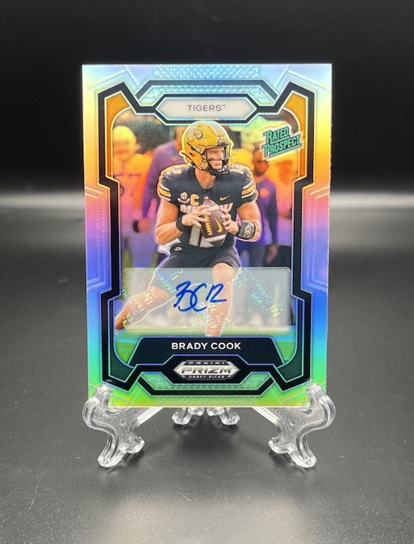 2024 PANINI PRIZM DRAFT PICKS FOOTBALL BRADY COOK RATED RC AUTO SILVER PRIZM 187