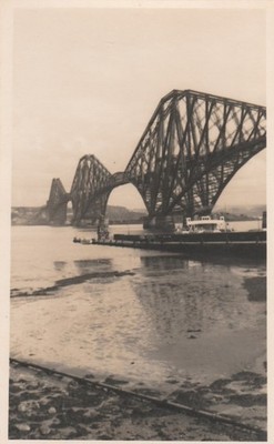 Forth Eisenbahnbrücke 50er Jahre Schnappschuss Foto Schottland Architektur Vintage