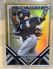 2022 Topps Finest Rookies Design Variation Jake Burger #FRD-JB Gold Rangers