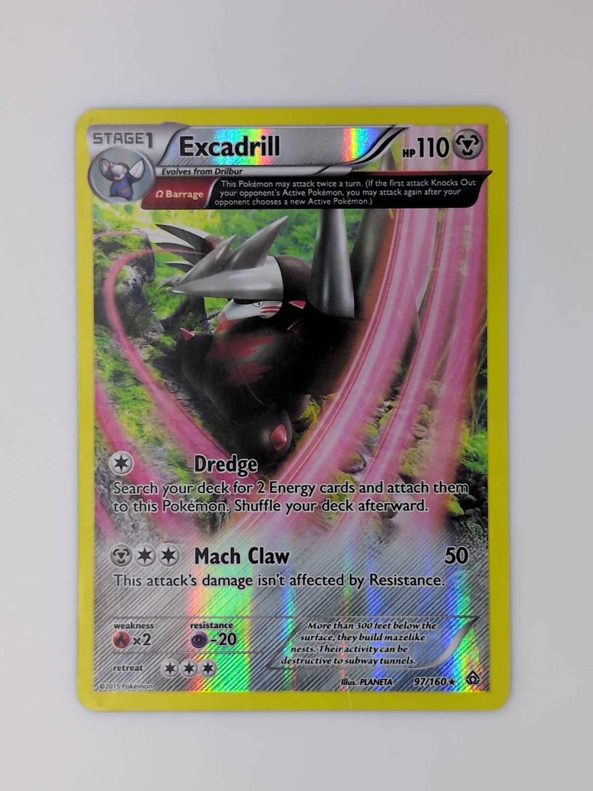 Excadrill (Omega) 97 Near Mint - Primal Clash Reverse Holo Rare
