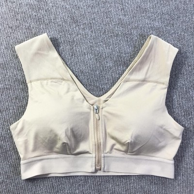 Tommie Copper Sports Bra Womens Large Zip Front Shoulder Support Activewear Gym