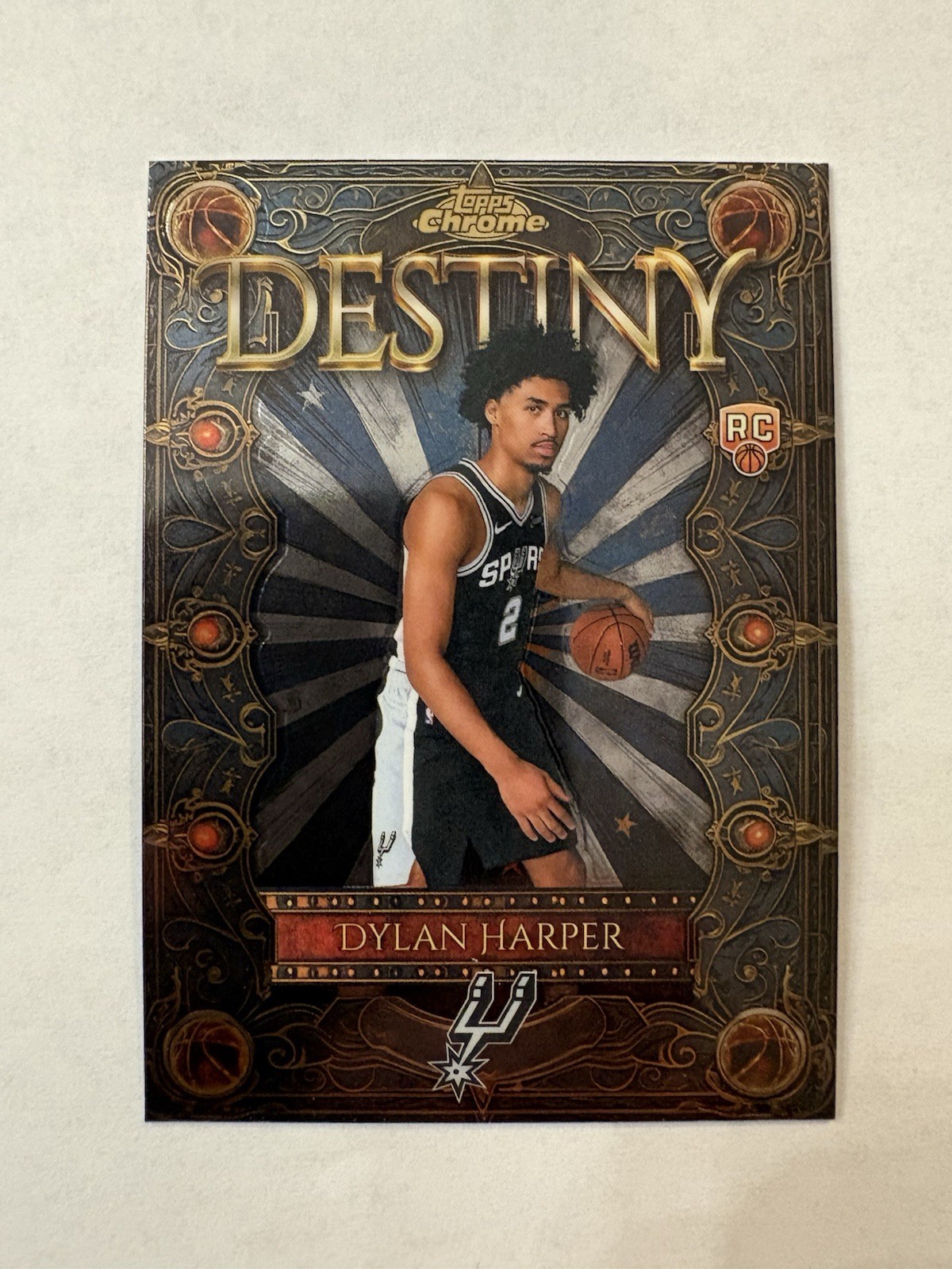 2025-26 Topps Chrome #D-2 Dylan Harper Destiny Insert Base Rookie Spurs Star