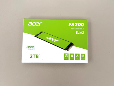 NEW ~ ACER FA200 2TB SSD - PCIe 4x4 - SLC Cache - Gen4 M.2 2280 NVMe - 7200 MB/s