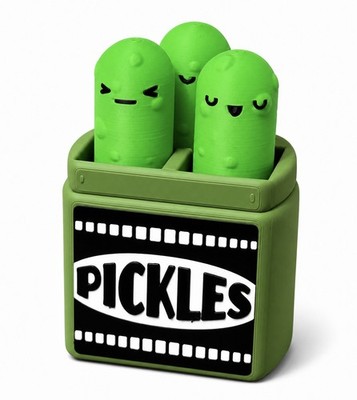 Pickles Glas 3D gedruckt Triple Fidget Clicker ADHS Pickle Girl Ära Stim Alt Spaß