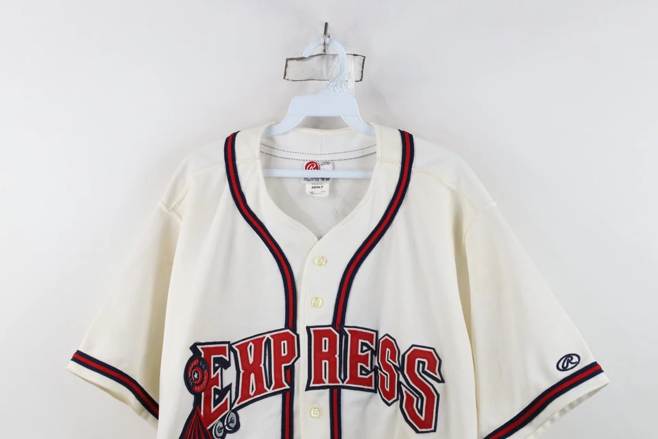 Camiseta deportiva autógrafa 46 usada en juegos de béisbol Rock Express de ligas menores de béisbol redonda 46 Foto 2 de 4