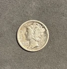 1918 S Mercury Dime 90% Silver VG/F 10c San Francisco Mint .900 Fine