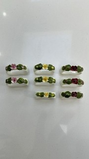 Aynsley China Napkin Rings Set of 8 Fine Bone China