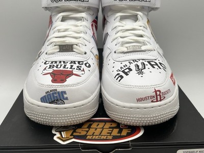Nike Air Force 1 Mid Supreme NBA White 2018 Size 8.5 Authentic