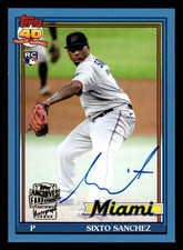 2021 Topps Archives Sixto Sanchez BLUE AUTOGRAPH #/25