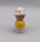 Fisher Price Little People Vintage Figure BABY w/YELLOW BIB & BONNET