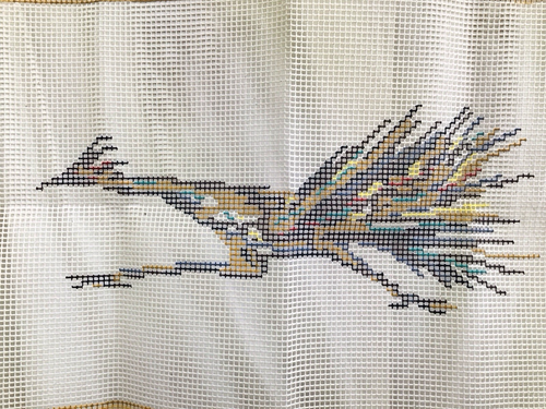 Rug Needlepoint Canvas - Roadrunner - Elouise Stitchery Parlour - Picture 4 of 5