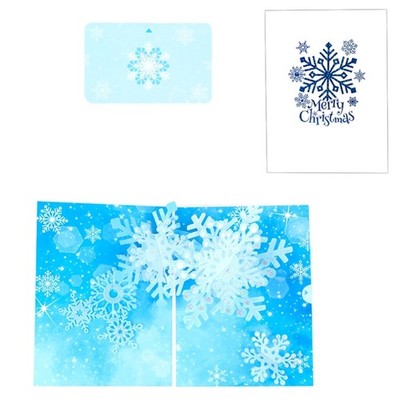 Christmas 3D Greeting Cards 3D Snowflake Cards Qulity Plate Paper Material
